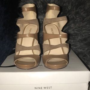 Tan high heels. Never worn.